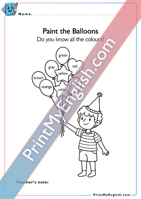 Paint the Balloons - Boy