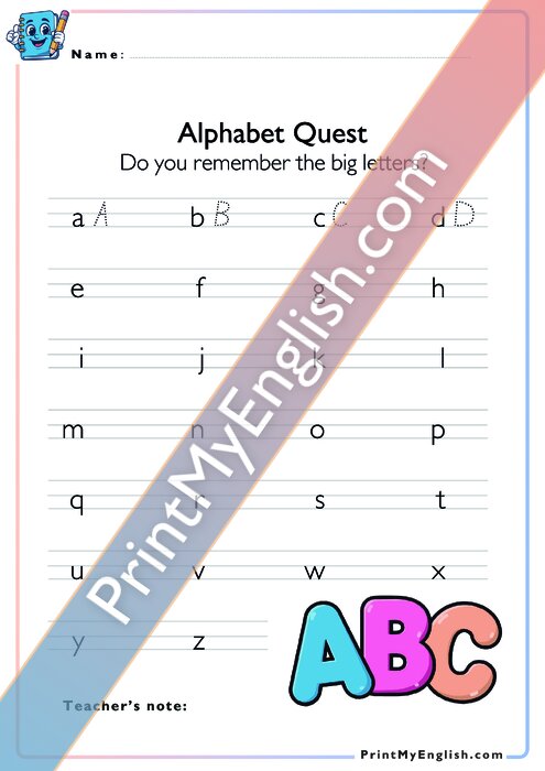 Alphabet Quest - Big Letters