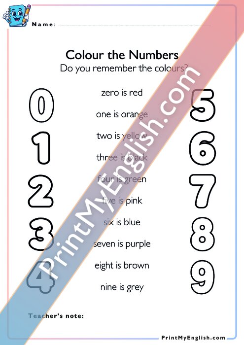 Colour the Numbers