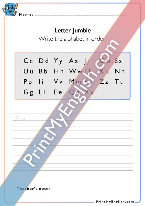 The Alphabet - Letter Jumble