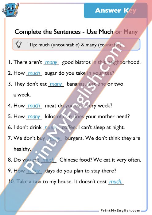 Answer key
