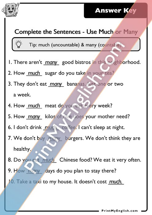 Answer key