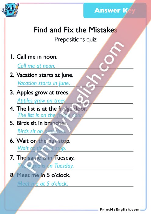 Answer key