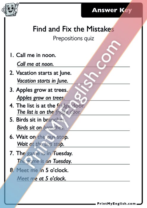 Answer key