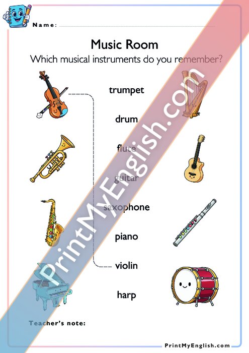 Matching Game - Music Room