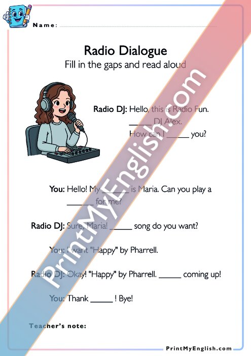 Work in Pairs - Radio Dialogue
