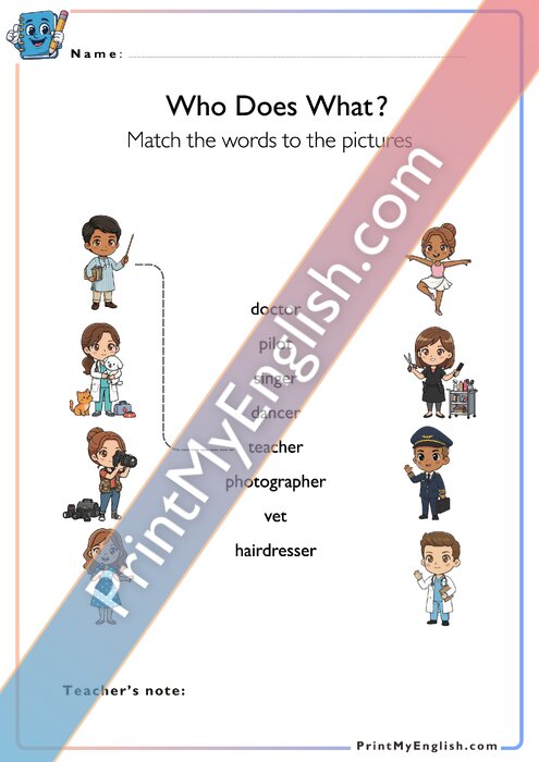 Jobs - Who Does What? - Version 2