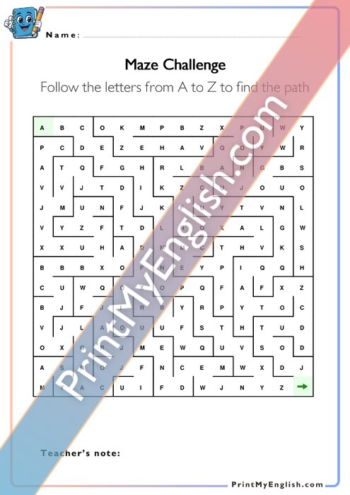 Alphabet Maze