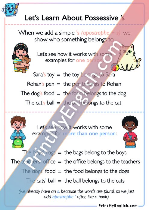 Let's Learn About Possessive 's