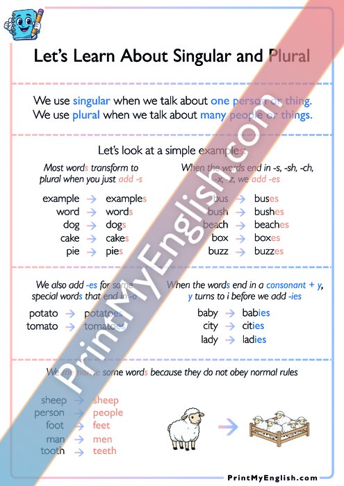 Let's Learn About Singular and Plural