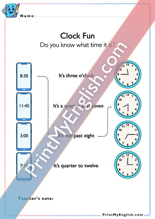 The Time - Clock Fun - Version 1