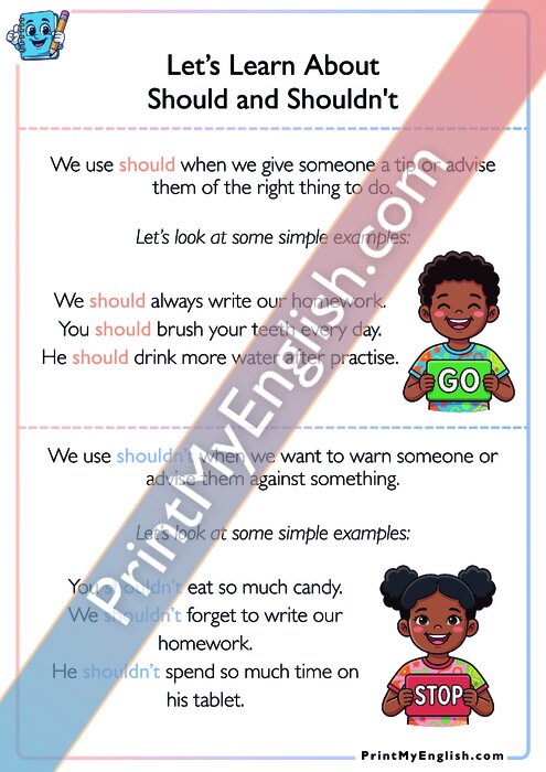 Let's Learn About Should and Shouldn't