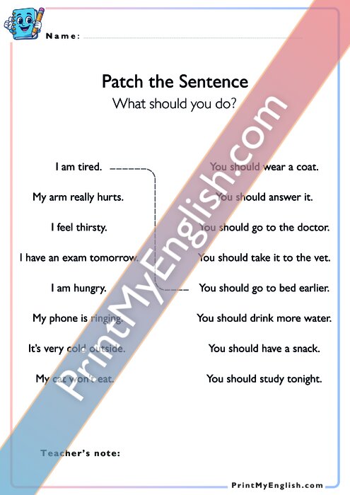 Patch the Sentences - What should you do?