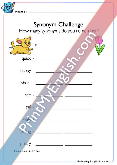 Synonym Challenge - Version 1