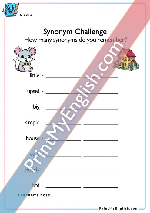 Synonym Challenge - Version 2