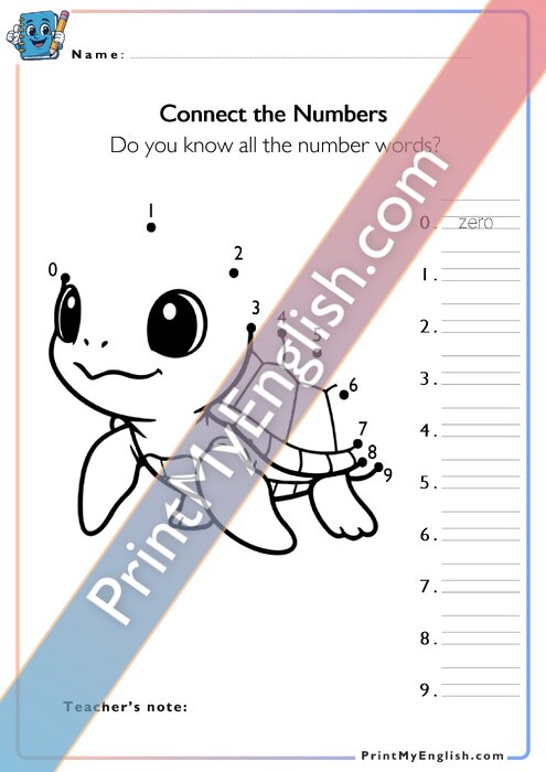 Connect the numbers - Turtle