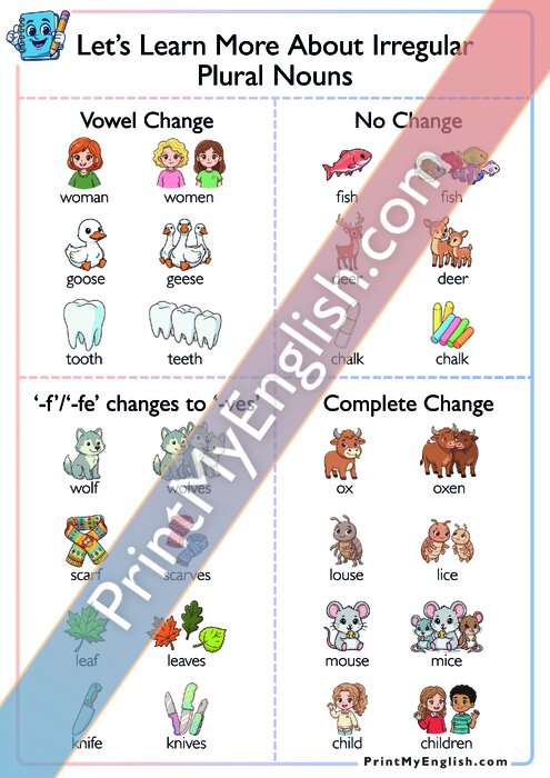 Let's Learn Irregular Plural Nouns