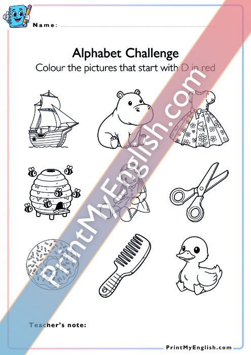 Alphabet Challenge - Dd