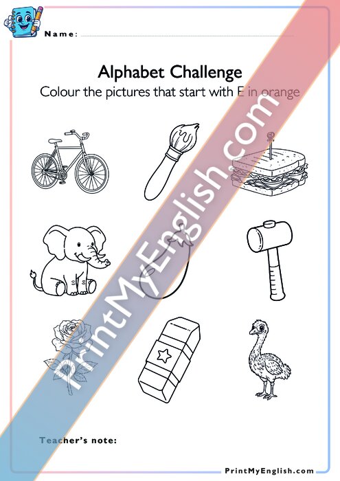 Alphabet Challenge - Ee