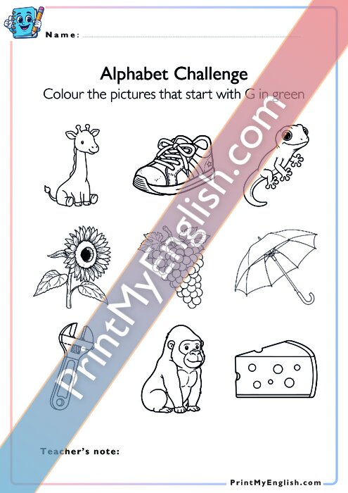 Alphabet Challenge - Gg