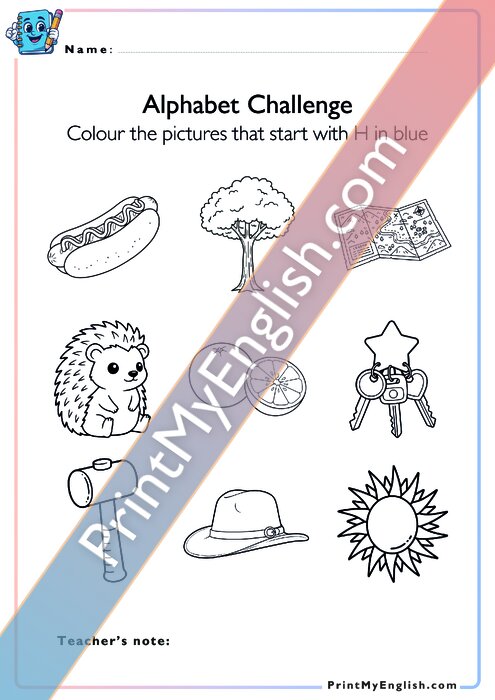 Alphabet Challenge Hh
