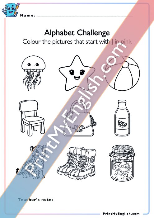 Alphabet Challenge - Jj