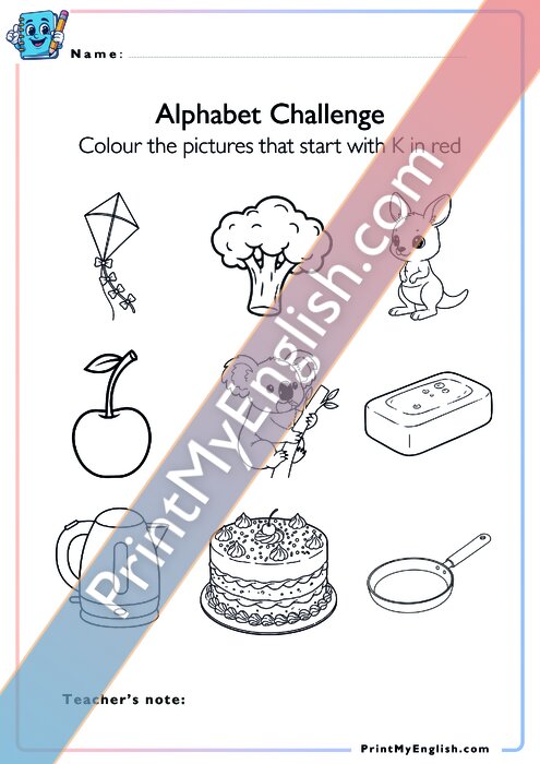 Alphabet Challenge - Kk