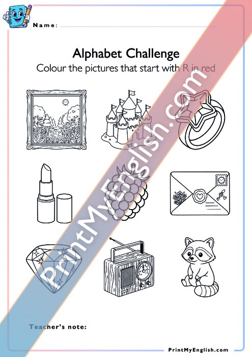 Alphabet Challenge - Rr