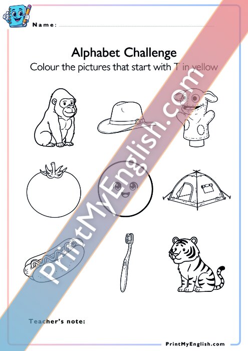 Alphabet Challenge - Tt