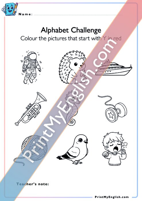 Alphabet Challenge - Yy