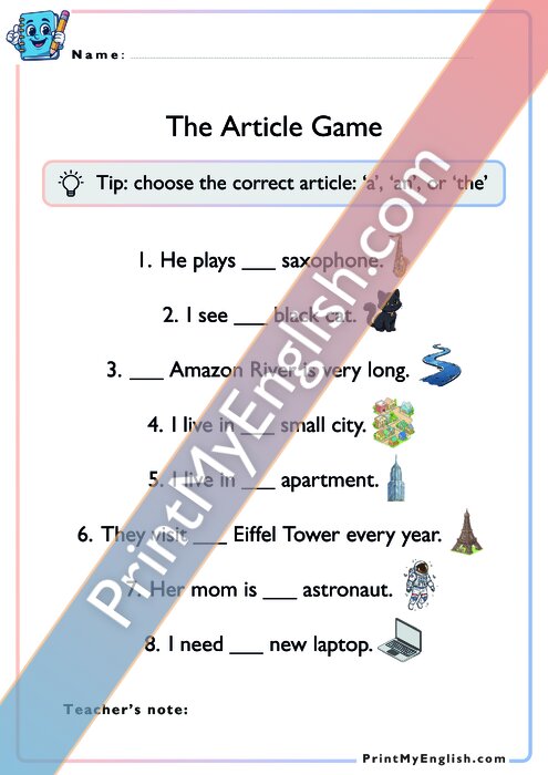 The Article Game