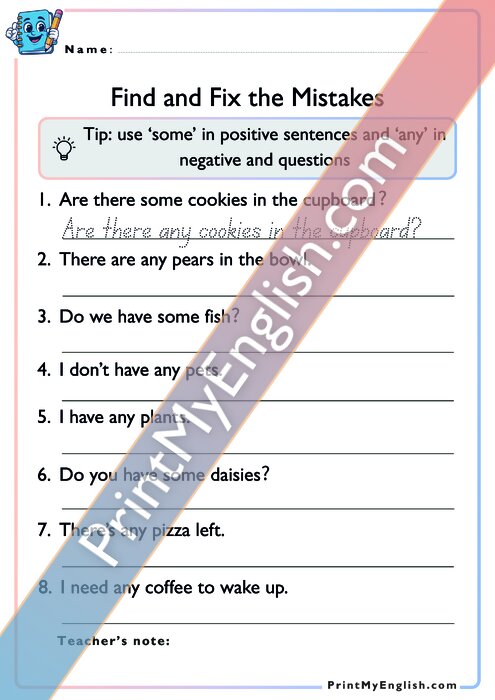 Find and Fix the Mistakes