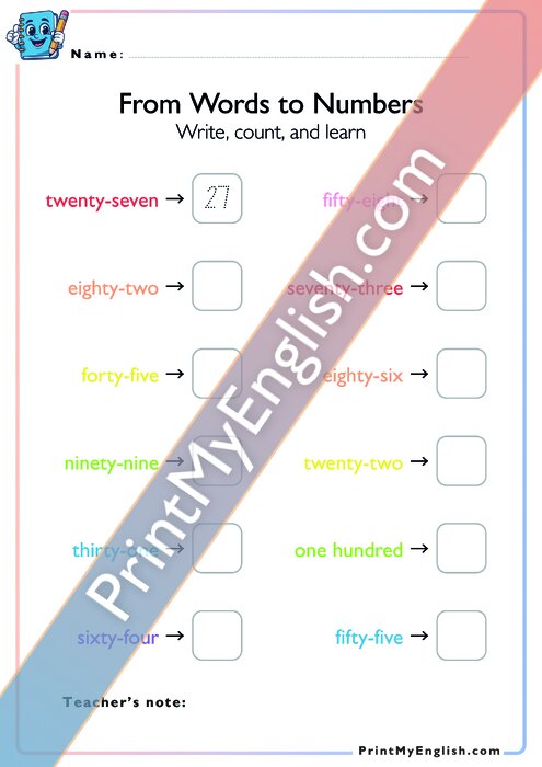 From Words to Numbers - Version 2