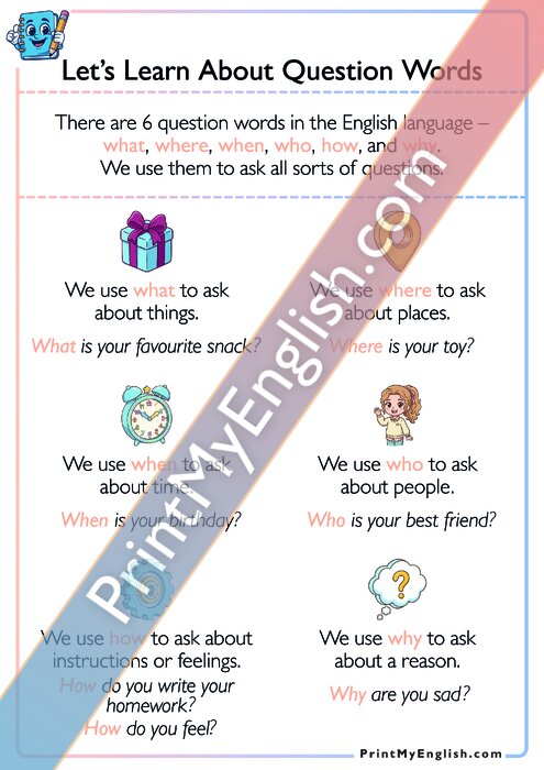 Let's Learn About Question Words