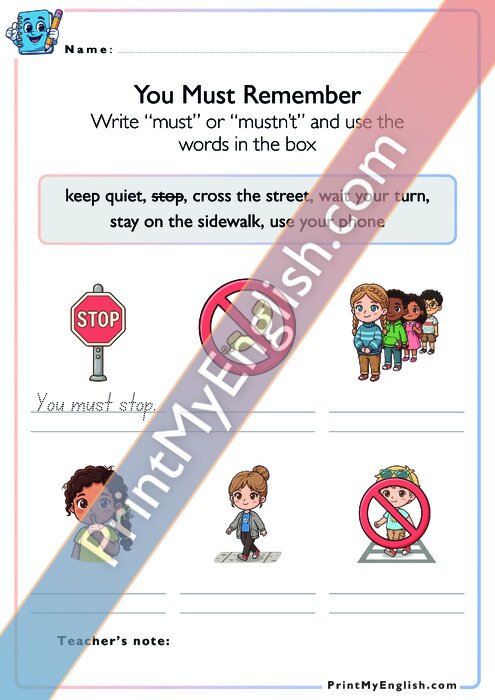 You Must Remember - Must vs Mustn't