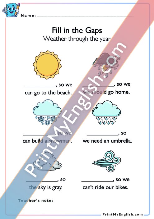 Fill in the Gaps - Weather
