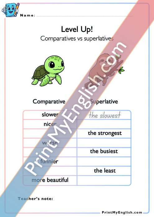 Level Up - Comparatives vs Superlatives
