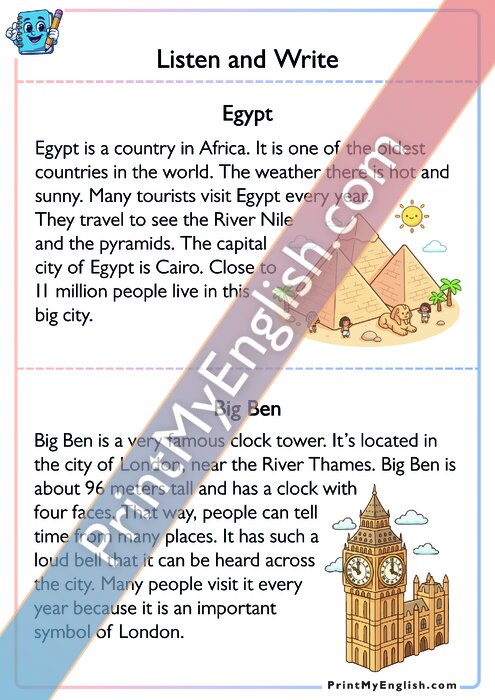 Egypt and Big Ben