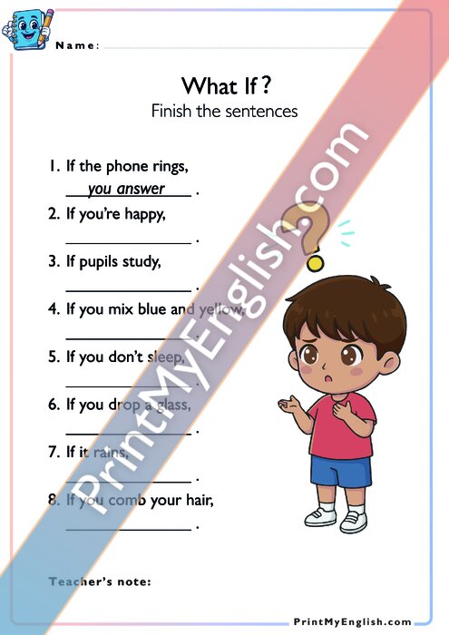 Finish The Sentences - What If