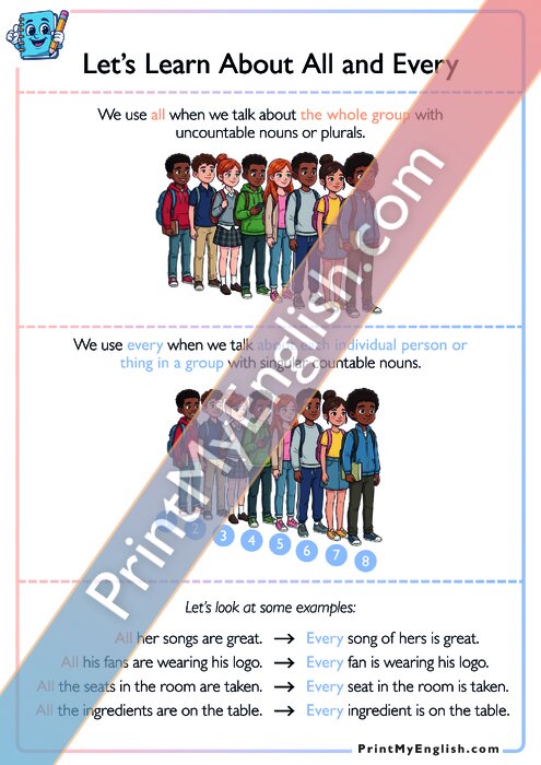 Let's Learn About All and Every