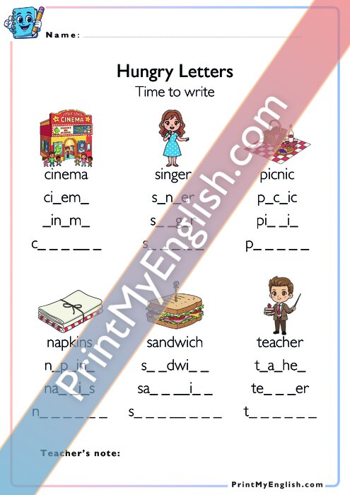 Hungry Letters - Version 3