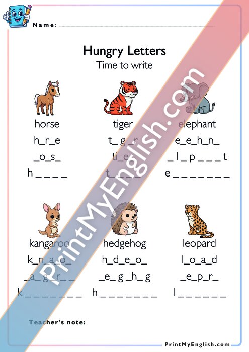 Hungry Letters - Version 4