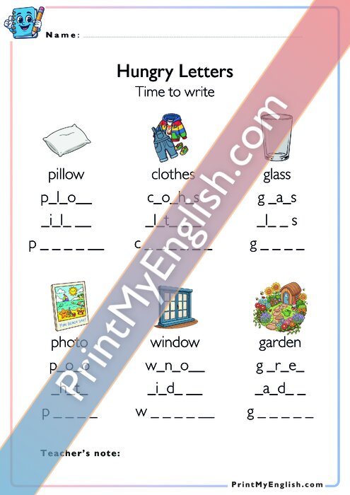 Hungry Letters - Version 5