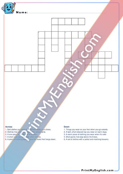 Clothes - Crossword