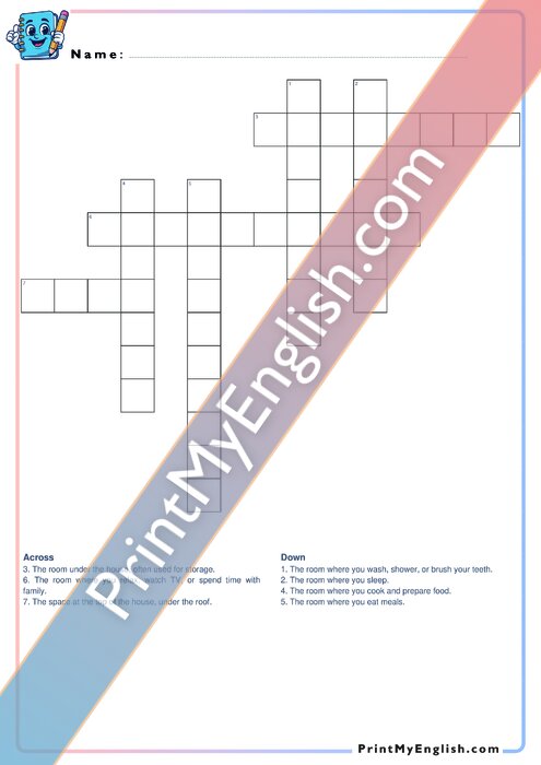 The Rooms in the House - Crossword