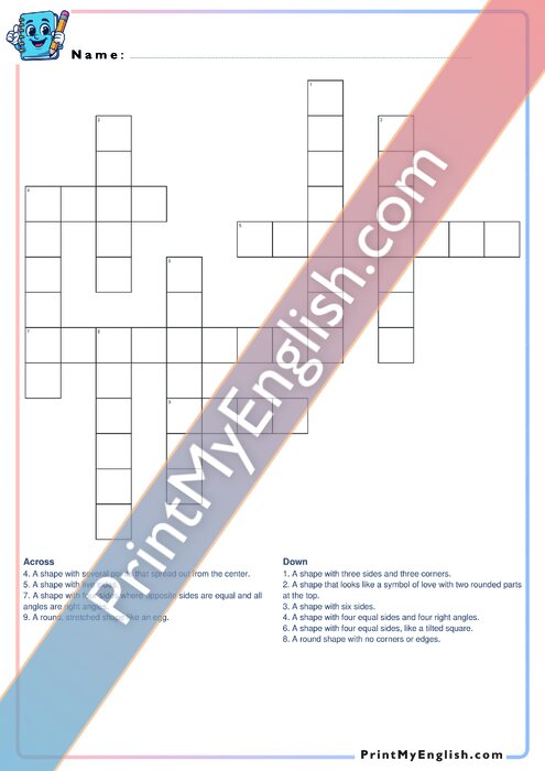 Shapes - Crossword