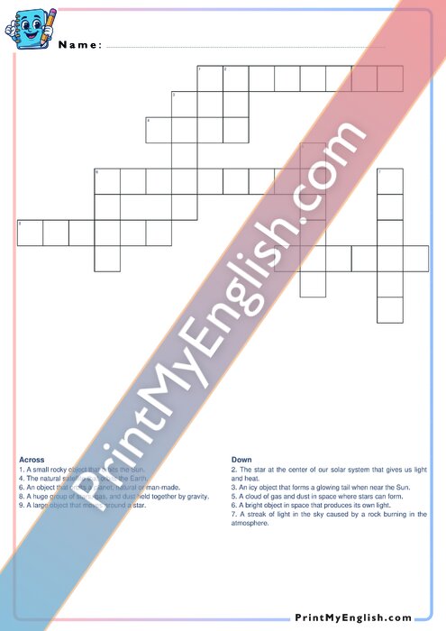 Astronomical Objects - Crossword