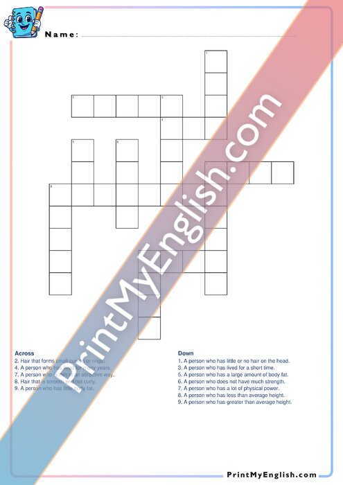 Physical Appearance - Crossword