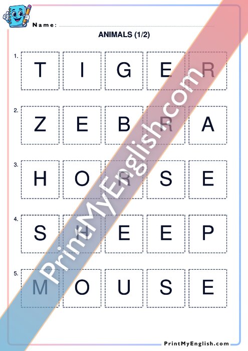 Animals - Spelling Game