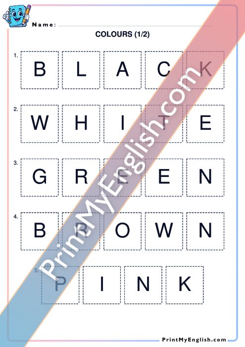 Colours - Spelling Game